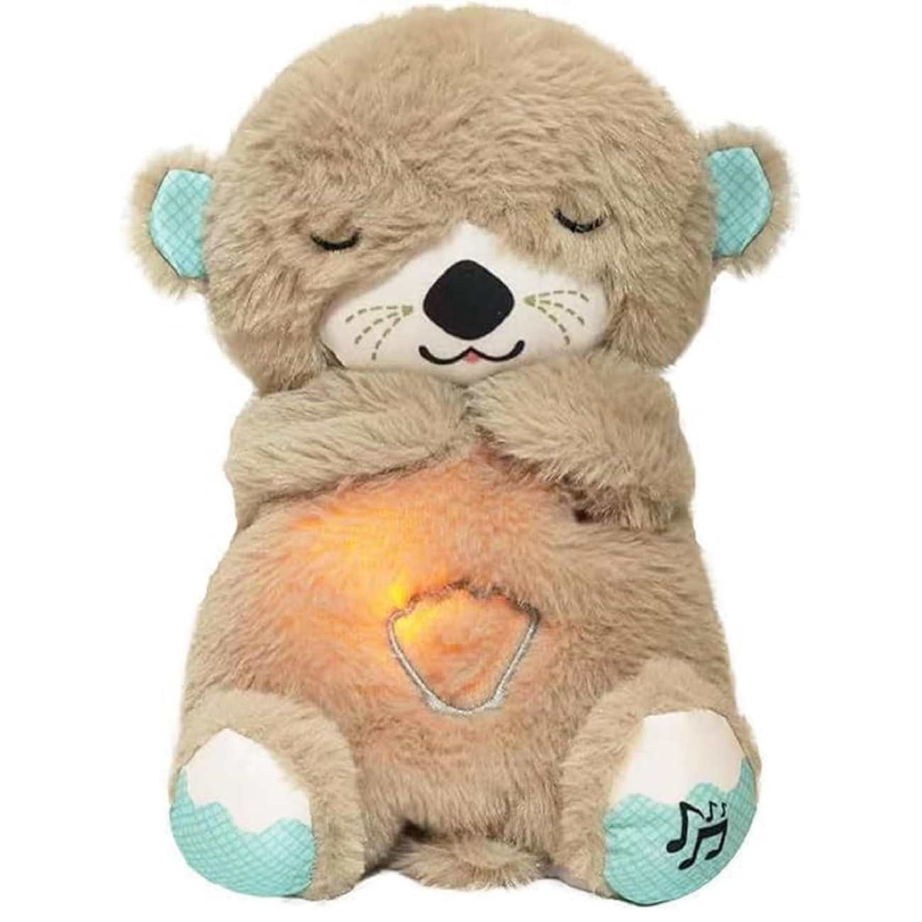 Breathing Teddy Bear Plush Sound Machine Baby Gift with Music, Lights & Breathing Motion Infant Toys